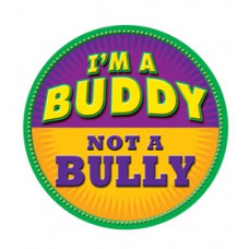 I'm a Buddy - Not a Bully - Purple and Yellow Temporary Tattoo