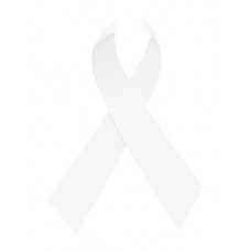 White Ribbon Temporary Tattoo