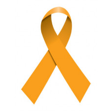 Orange Ribbon Temporary Tattoo