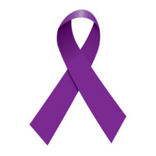 Purple Ribbon Temporary Tattoo