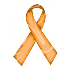 Orange Swirl Ribbon Temporary Tattoo